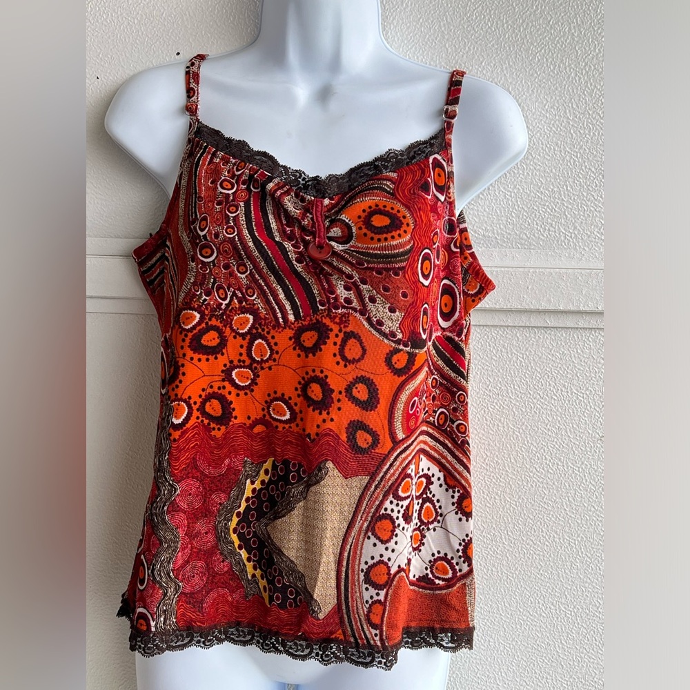 Vintage Vex Collection Cami Top Lace Trim Y2K Whimsigoth Fairycore US Size 6